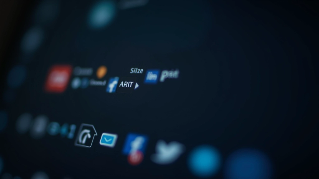 Détail d'icônes de réseaux sociaux avec animations hover subtiles, états interactifs visuels