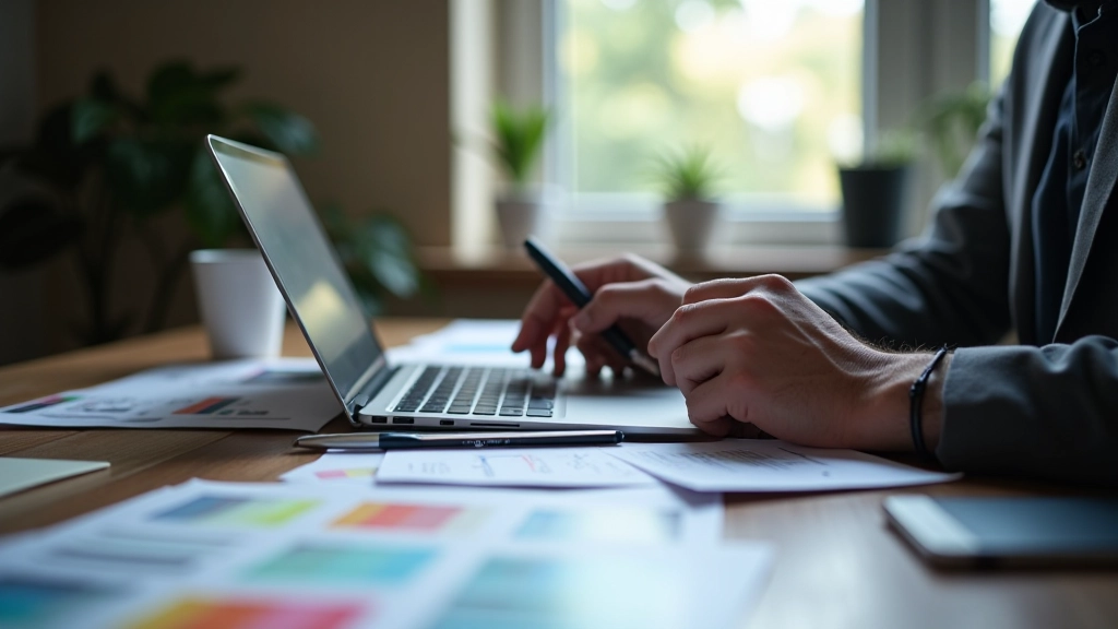 Designer travaillant sur l'architecture d'un footer responsive